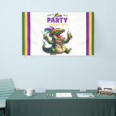 Happy Mardi Gras Alligator Spandoek (Beurs)