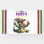 Happy Mardi Gras Alligator Spandoek (Horizontaal)