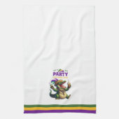 Happy Mardi Gras Alligator Theedoek (Verticaal)