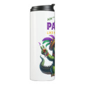 Happy Mardi Gras Alligator Thermosbeker (Gedraaid links)