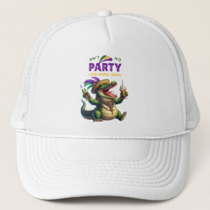 Happy Mardi Gras Alligator Trucker Pet