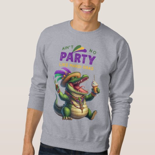 Happy Mardi Gras Alligator Trui (Voorkant)