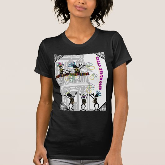 Happy Mardi Gras-Balcony Scene T-shirt (Voorkant)