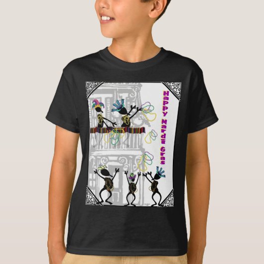 Happy Mardi Gras-Balcony Scene T-shirt (Voorkant)