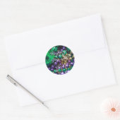 Happy Mardi Gras Bead gooit aangepaste ronde zegel (Envelop)