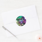 Happy Mardi Gras Bead Throws Gepersonaliseerd Stic Ronde Sticker (Envelop)