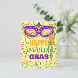 happy mardi gras briefkaart