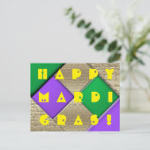 Happy Mardi Gras Briefkaart (Staand voorkant)
