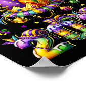 Happy Mardi Gras Carnaval 2025 Mardi Gras Jester O Poster (Hoek)