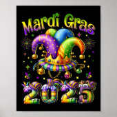 Happy Mardi Gras Carnaval 2025 Mardi Gras Jester O Poster (Voorkant)