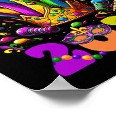 Happy Mardi Gras Carnaval Mardi Gras 2025 Jester O Poster (Hoek)