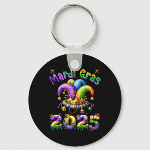 Happy Mardi Gras Carnaval Mardi Gras 2025 Jester O Sleutelhanger