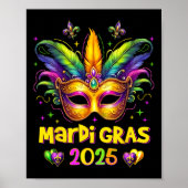 Happy Mardi Gras Carnaval Mardi Gras Mask 2025 Jes Poster (Voorkant)