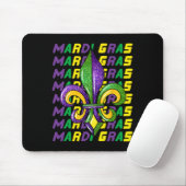 Happy Mardi Gras Carnaval Vet Dinsdag Fleur De Lis Muismat (Met muis)