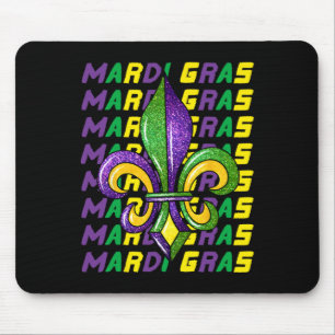 Happy Mardi Gras Carnaval Vet Dinsdag Fleur De Lis Muismat