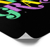 Happy Mardi Gras Carnaval Vet Dinsdag Fleur De Lis Poster (Hoek)