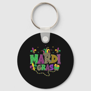 Happy Mardi Gras Carnaval Vet Dinsdag Fleur De Lis Sleutelhanger