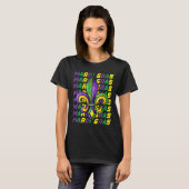 Happy Mardi Gras Carnaval Vet Dinsdag Fleur De Lis T-shirt (Voorkant volledig)