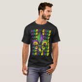 Happy Mardi Gras Carnaval Vet Dinsdag Fleur De Lis T-shirt (Voorkant volledig)