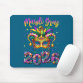 Happy Mardi Gras Carnival 2026 Jester Hat Men Wome Muismat (Met muis)