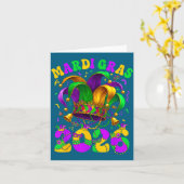 Happy Mardi Gras Carnival Mardi Gras 2026 Jester M Kaart (Gele Bloem)