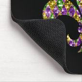 Happy Mardi Gras Carnival New Orleans Fleur De Lis Muismat (Hoek)