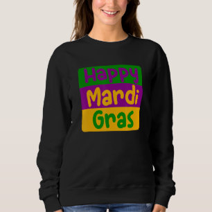 Happy Mardi Gras Cool Costume Party for Man, Women Trui