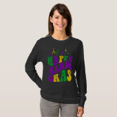 Happy Mardi Gras Cool Mardi Gras Retro Groovy T-shirt (Voorkant volledig)