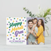 Happy Mardi Gras Feestdagenkaart (Staand voorkant)