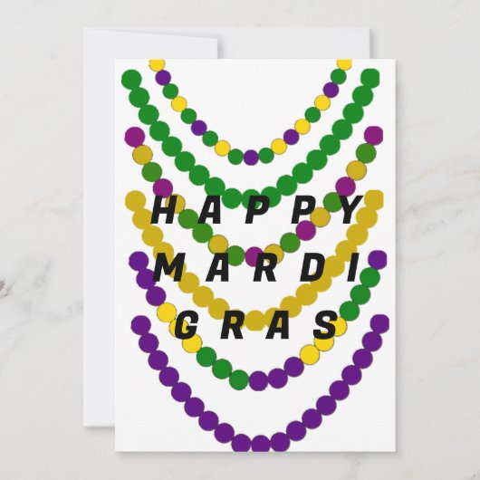 Happy Mardi Gras Feestdagenkaart (Voorkant)