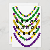 Happy Mardi Gras Feestdagenkaart (Voorkant / Achterkant)