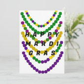 Happy Mardi Gras Feestdagenkaart (Staand voorkant)