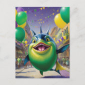 Happy Mardi Gras Fish Briefkaart (Voorkant)