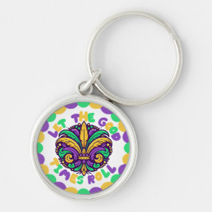 Happy Mardi Gras fleur-de-lis Sleutelhanger