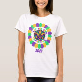 Happy Mardi Gras fleur-de-lis T-shirt (Voorkant)