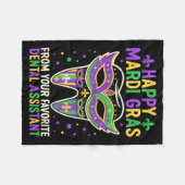 Happy Mardi Gras From Your Favorite Dental Istant  Fleece Deken (Voorkant (Horizontaal))