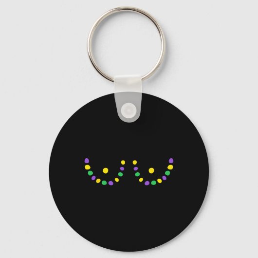 Happy Mardi Gras Funny Sleutelhanger (Voorkant)