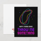 Happy Mardi Gras Holiday Kaart (Voorkant / Achterkant)