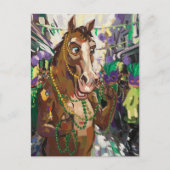 Happy Mardi Gras Horse Briefkaart (Voorkant)