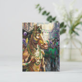 Happy Mardi Gras Horse Briefkaart (Staand voorkant)