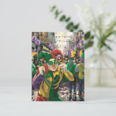 Happy Mardi Gras Jester Briefkaart (Staand voorkant)