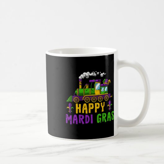 Happy Mardi Gras Jester Train Carnival Parade Part Koffiemok (Rechts)
