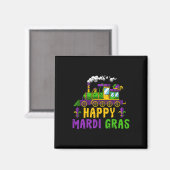 Happy Mardi Gras Jester Train Carnival Parade Part Magneet (Voorkant / Achterkant)