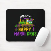 Happy Mardi Gras Jester Train Carnival Parade Part Muismat (Met muis)