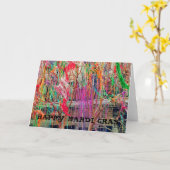 HAPPY MARDI GRAS KAART (Gele Bloem)