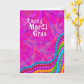 Happy Mardi Gras Kaart (Gele Bloem)