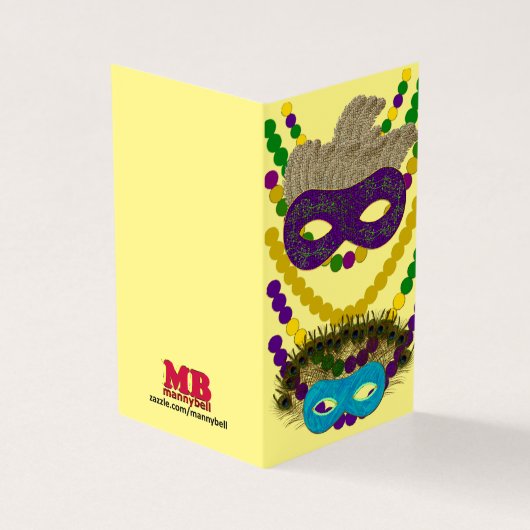 Happy Mardi Gras Kaart (Buitenkant)