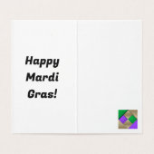 Happy Mardi Gras Kaart (Binnenkant ongevouwen)
