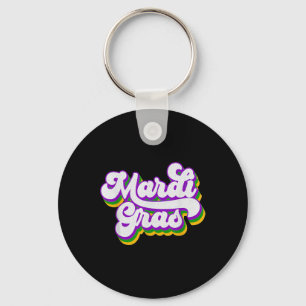 Happy Mardi Gras Kralen Masquerade Kostuum Sleutelhanger