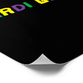 Happy Mardi Gras Louisiana Carnaval New Orlean Man Poster (Hoek)